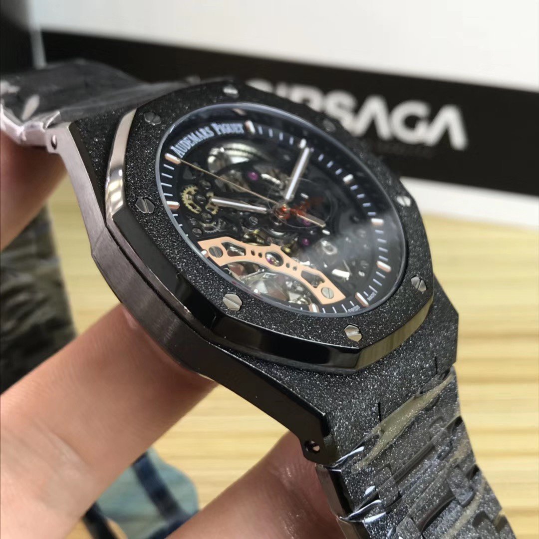 Audemars Piguet Royal Oak Frosted 15407 Skeleton Black Case