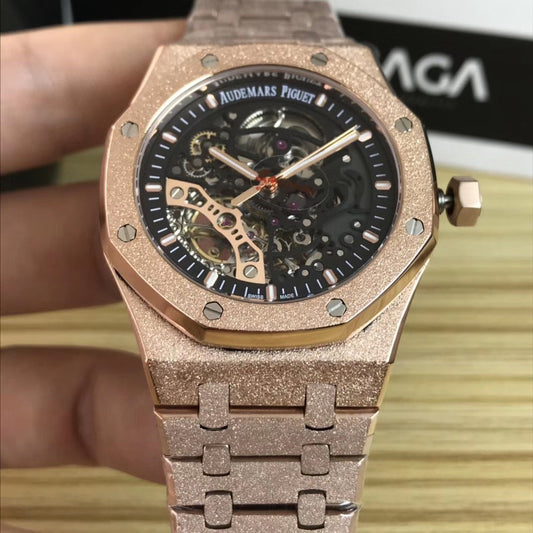Audemars Piguet Royal Oak Frosted 15407 Skeleton Rose gold Dial