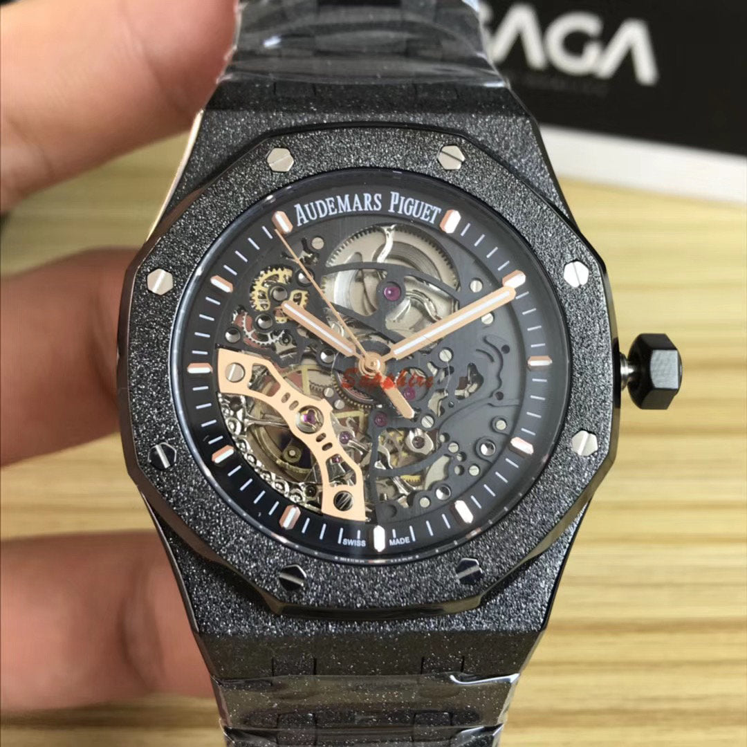 Audemars Piguet Royal Oak Frosted 15407 Skeleton Black Case