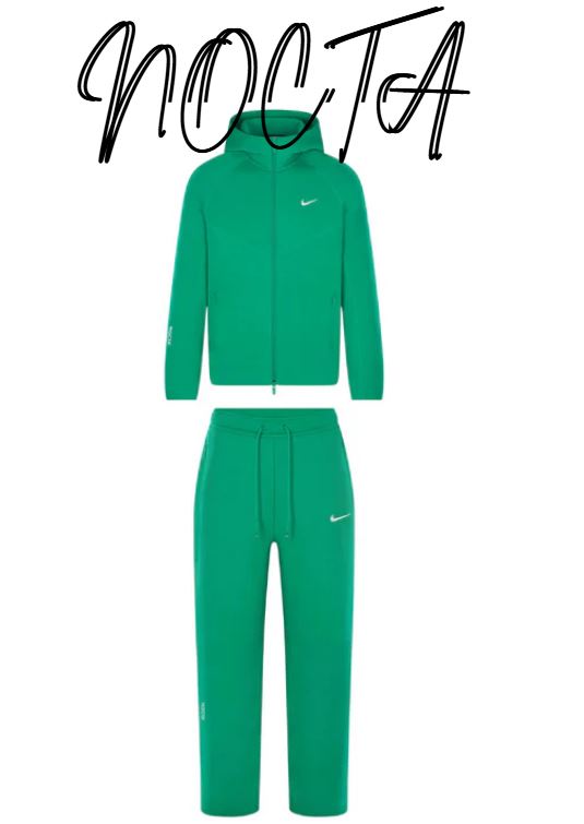 Drake X Nike Nocta Green pair hoodie and sweatpants