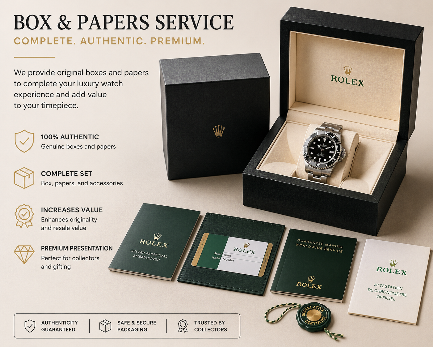 Box and papers Service