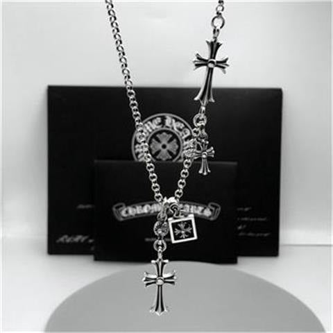 Chrome Hearts Vintage Cross & Anchor Necklace – Sterling Silver Gothic Jewellery