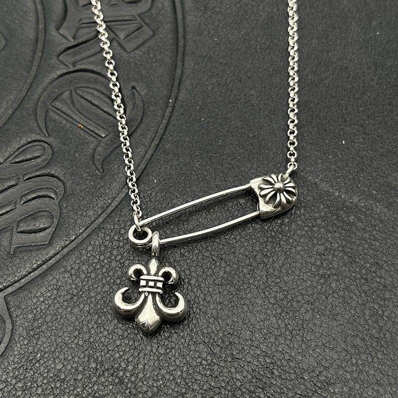 Chrome Hearts Vintage Cross & Anchor Necklace – Sterling Silver Gothic Jewellery