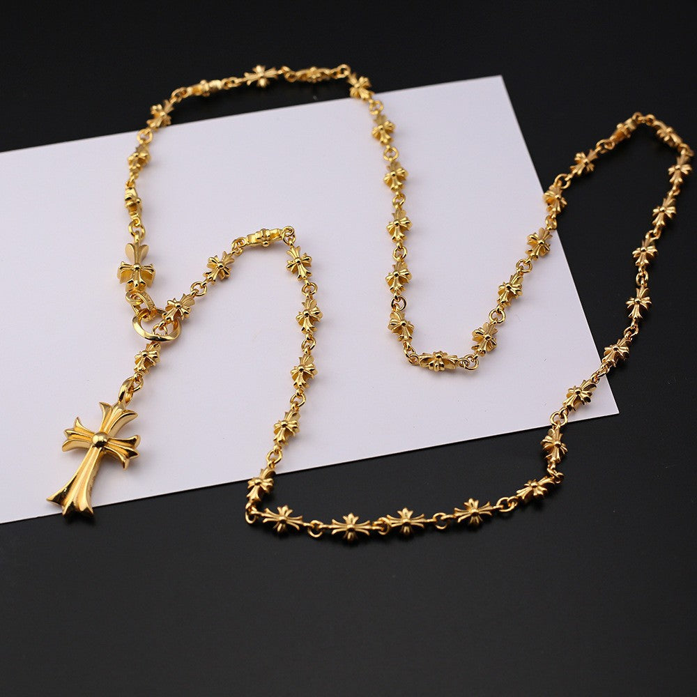 Chrome Hearts Vintage Cross & Anchor Necklace – Sterling Silver Gothic Jewellery