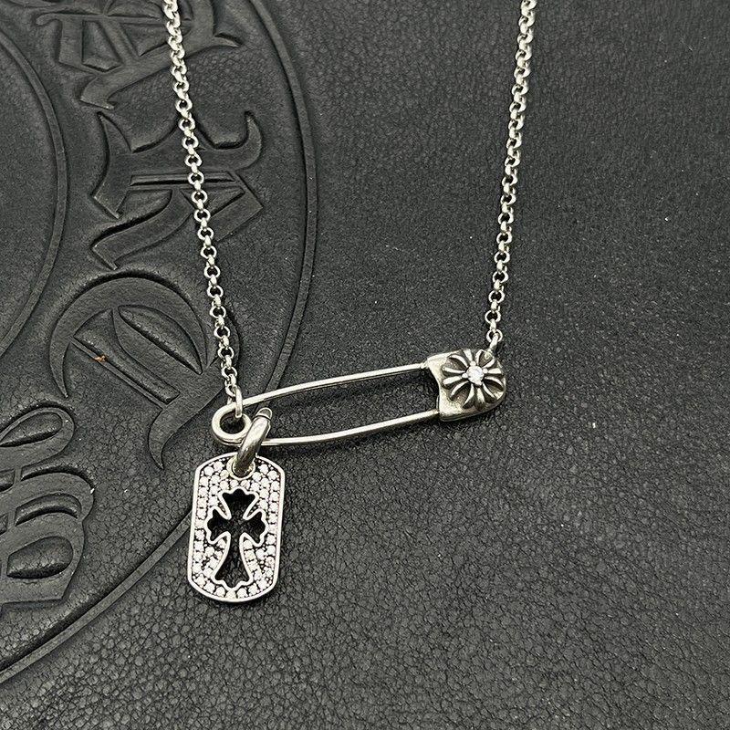 Chrome Hearts Vintage Cross & Anchor Necklace – Sterling Silver Gothic Jewellery