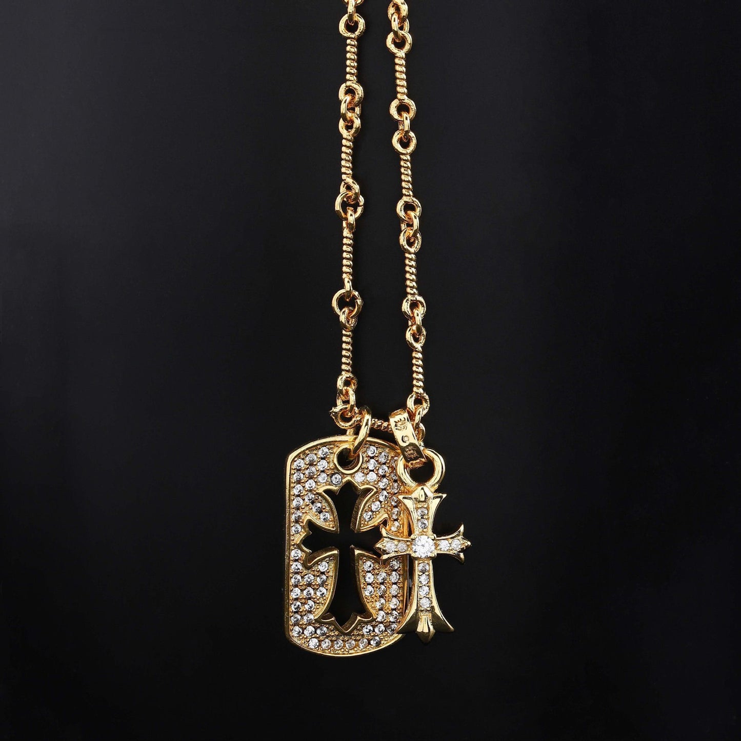 Chrome Hearts Vintage Cross & Anchor Necklace – Sterling Silver Gothic Jewellery