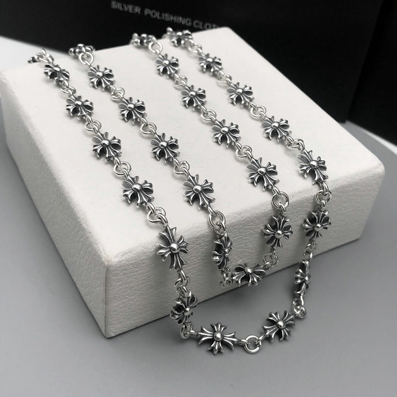 Chrome Hearts Vintage Cross & Anchor Necklace – Sterling Silver Gothic Jewellery