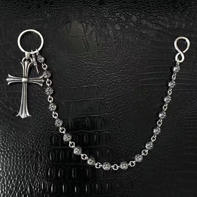 Chrome Hearts Vintage Cross & Anchor Necklace – Sterling Silver Gothic Jewellery