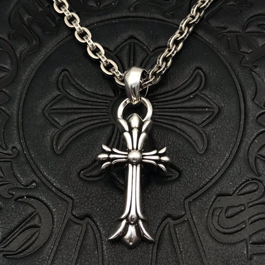 Chrome Hearts Vintage Cross & Anchor Necklace – Sterling Silver Gothic Jewellery