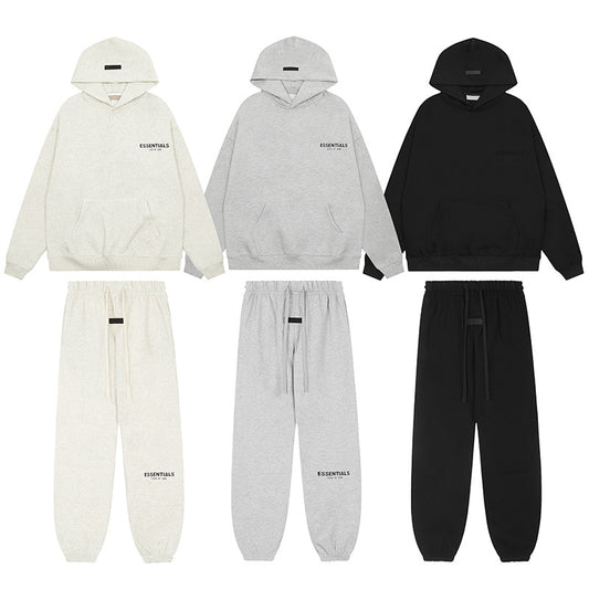ESSENTIALS 1977 Flocked Logo Hooded Sweatshirt
