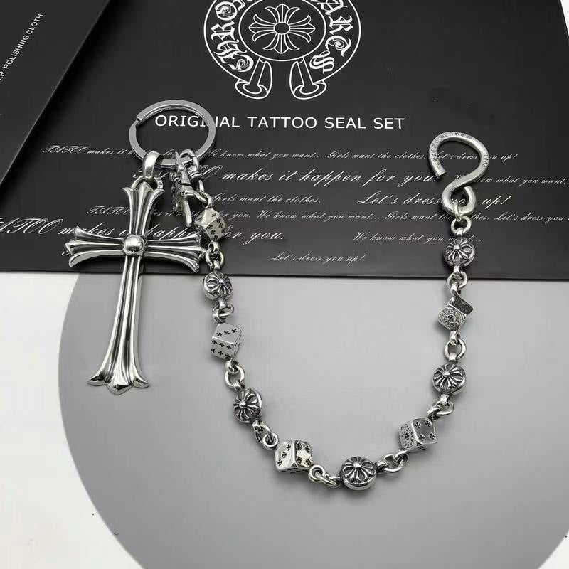 Chrome Hearts Vintage Cross & Anchor Necklace – Sterling Silver Gothic Jewellery