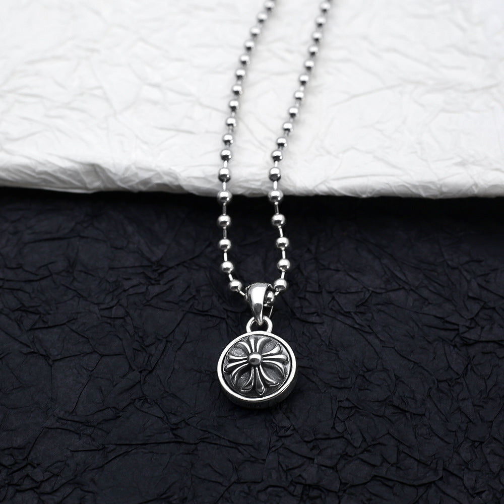 Chrome Hearts Vintage Cross & Anchor Necklace – Sterling Silver Gothic Jewellery