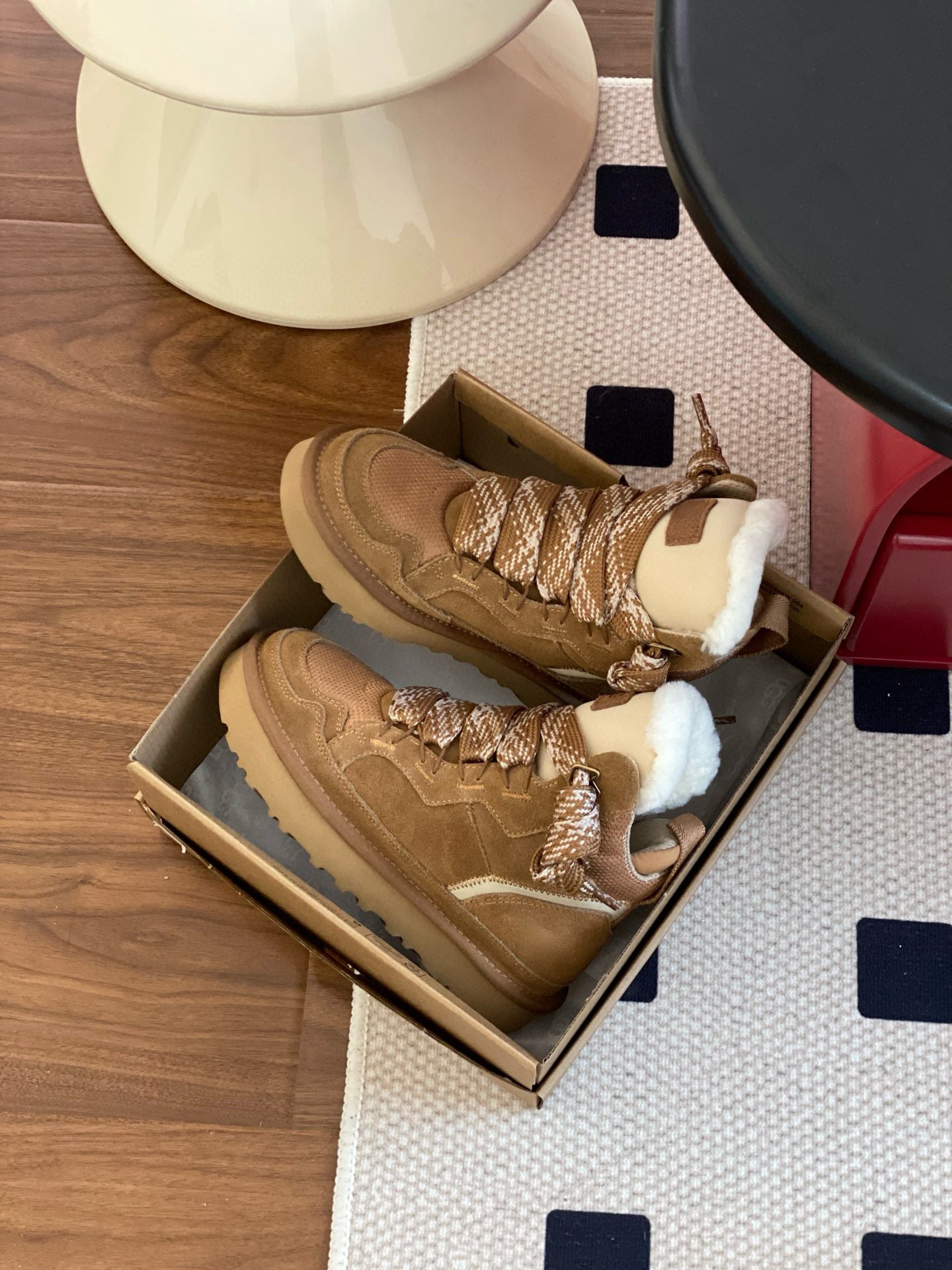 UGG Highland Lowmel Wool Platform Boots – Sheepskin Lined Snow Boots
