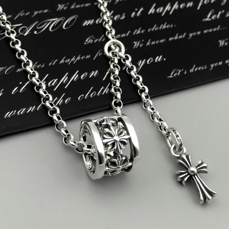 Chrome Hearts Vintage Cross & Anchor Necklace – Sterling Silver Gothic Jewellery