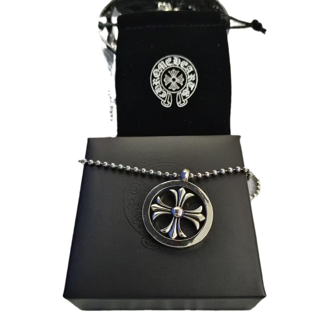 Chrome Hearts Vintage Cross & Anchor Necklace – Sterling Silver Gothic Jewellery