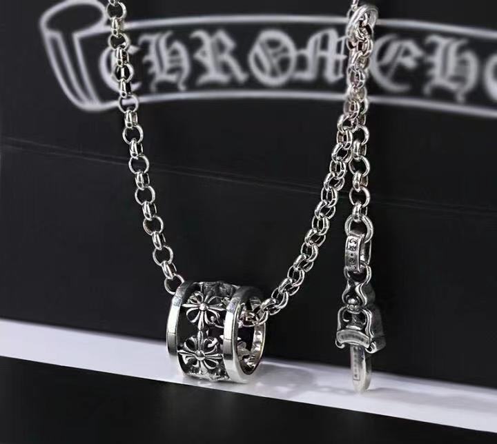 Chrome Hearts Vintage Cross & Anchor Necklace – Sterling Silver Gothic Jewellery