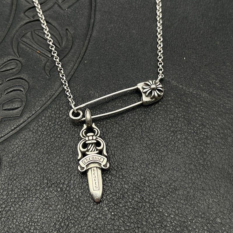 Chrome Hearts Vintage Cross & Anchor Necklace – Sterling Silver Gothic Jewellery