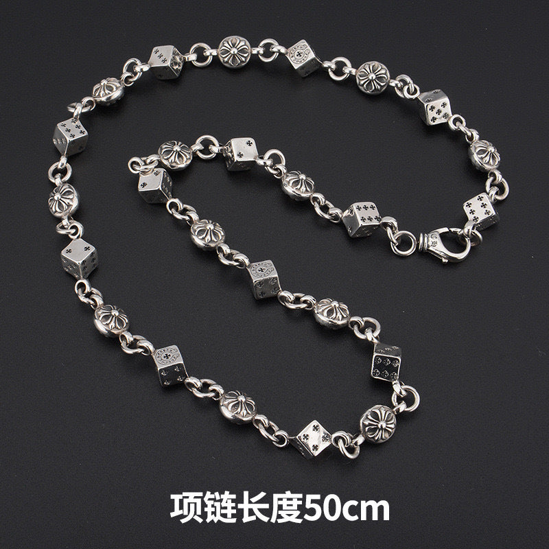Chrome Hearts Vintage Cross & Anchor Necklace – Sterling Silver Gothic Jewellery