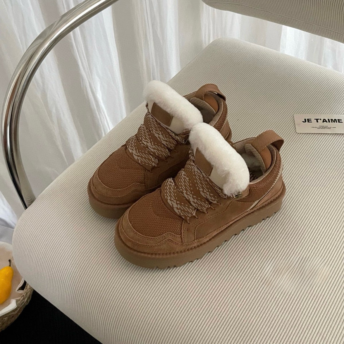 UGG Highland Lowmel Wool Platform Boots – Sheepskin Lined Snow Boots