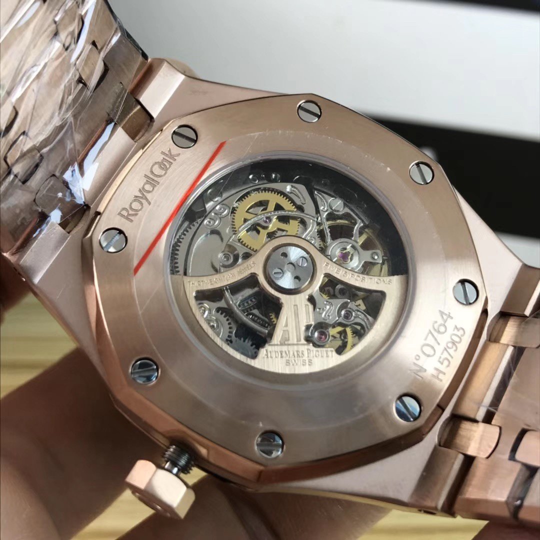 Audemars Piguet Royal Oak Frosted 15407 Skeleton Rose gold Dial