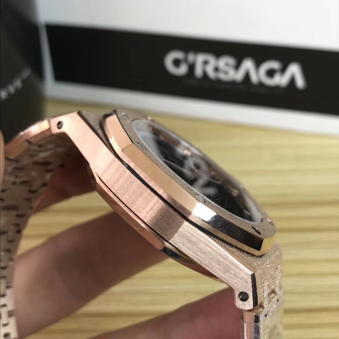 Audemars Piguet Royal Oak Frosted 15407 Skeleton Rose gold Dial
