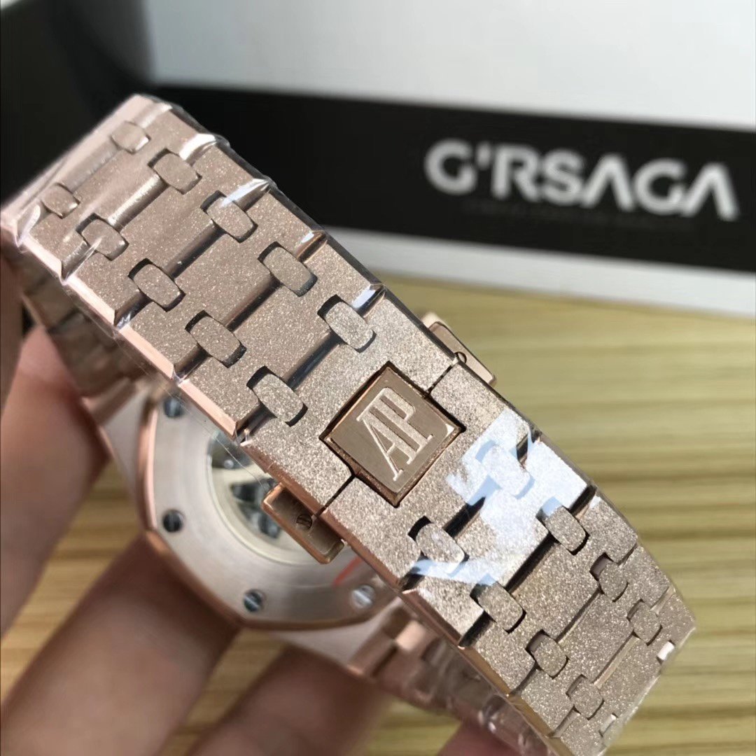 Audemars Piguet Royal Oak Frosted 15407 Skeleton Rose gold Dial