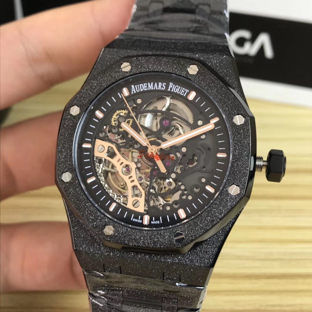 Audemars Piguet Royal Oak Frosted 15407 Skeleton Black Case