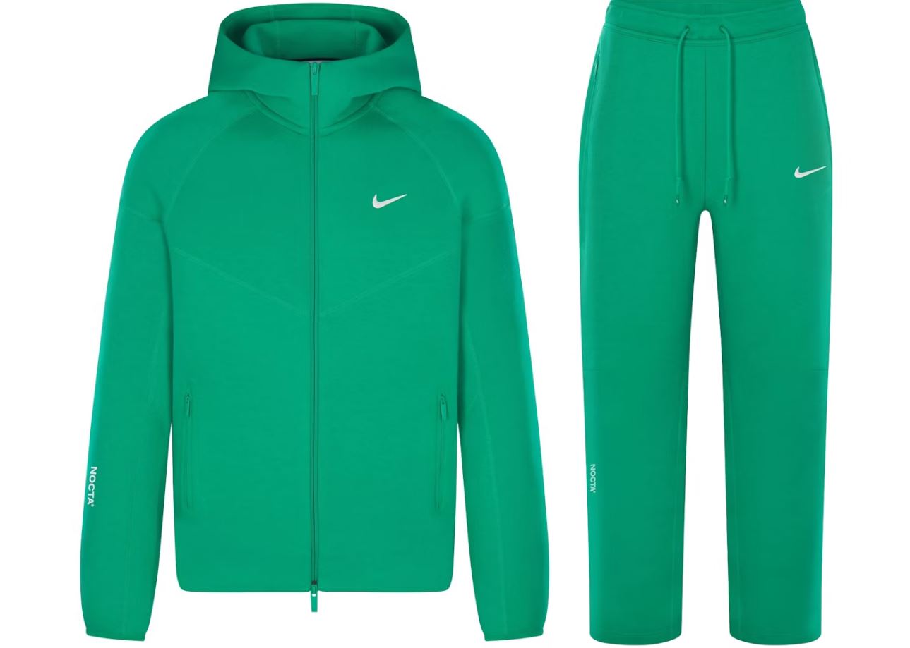 Drake X Nike Nocta Green pair hoodie and sweatpants